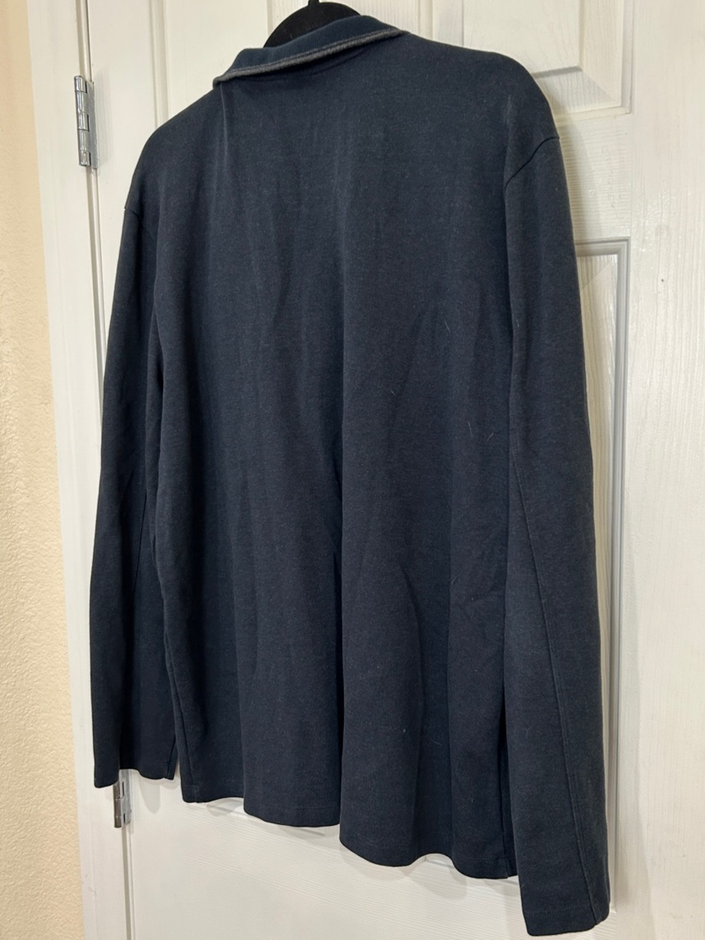 Calvin Klein Mens XL Dark Gray Zip Mock Neck Sweatshirt 100% Cotton - Picture 9 of 10